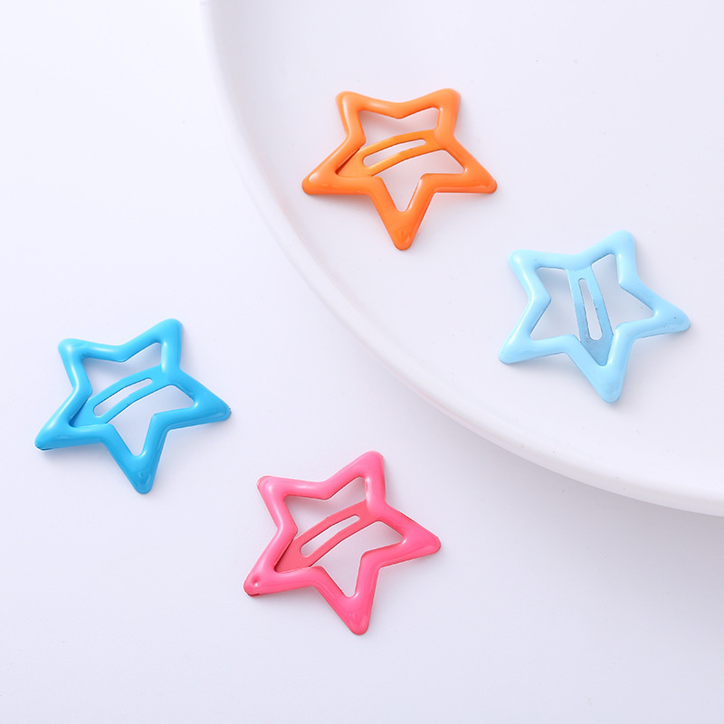 Wholesale Hot selling Candy Color Star Children's BB Clip Fresh Color Bangs Clip Popular Hair Accessories Hair Clip