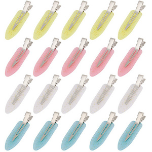 Custom Styling Bling Duck Bill Clips Acetate Acrylic No Dent No Crease Makeup Hair Clips Alligator Hair Barrettes for Salon