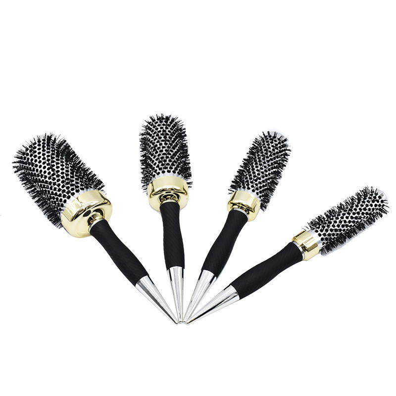 Beauty Salon Barbershop Thermal Wavy Curly Blow Pro Natural Boar Bristles Hair Ceramic Round Brush