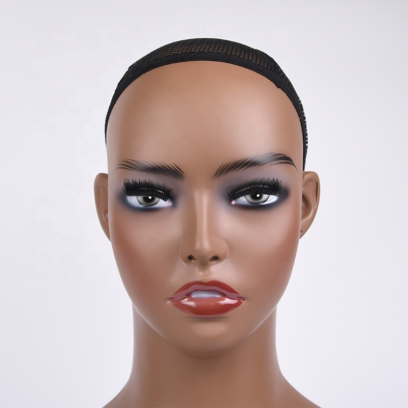 Bust Realistic Female Afro Bald Wig Accessories Display Mannequin Head With Shoulder