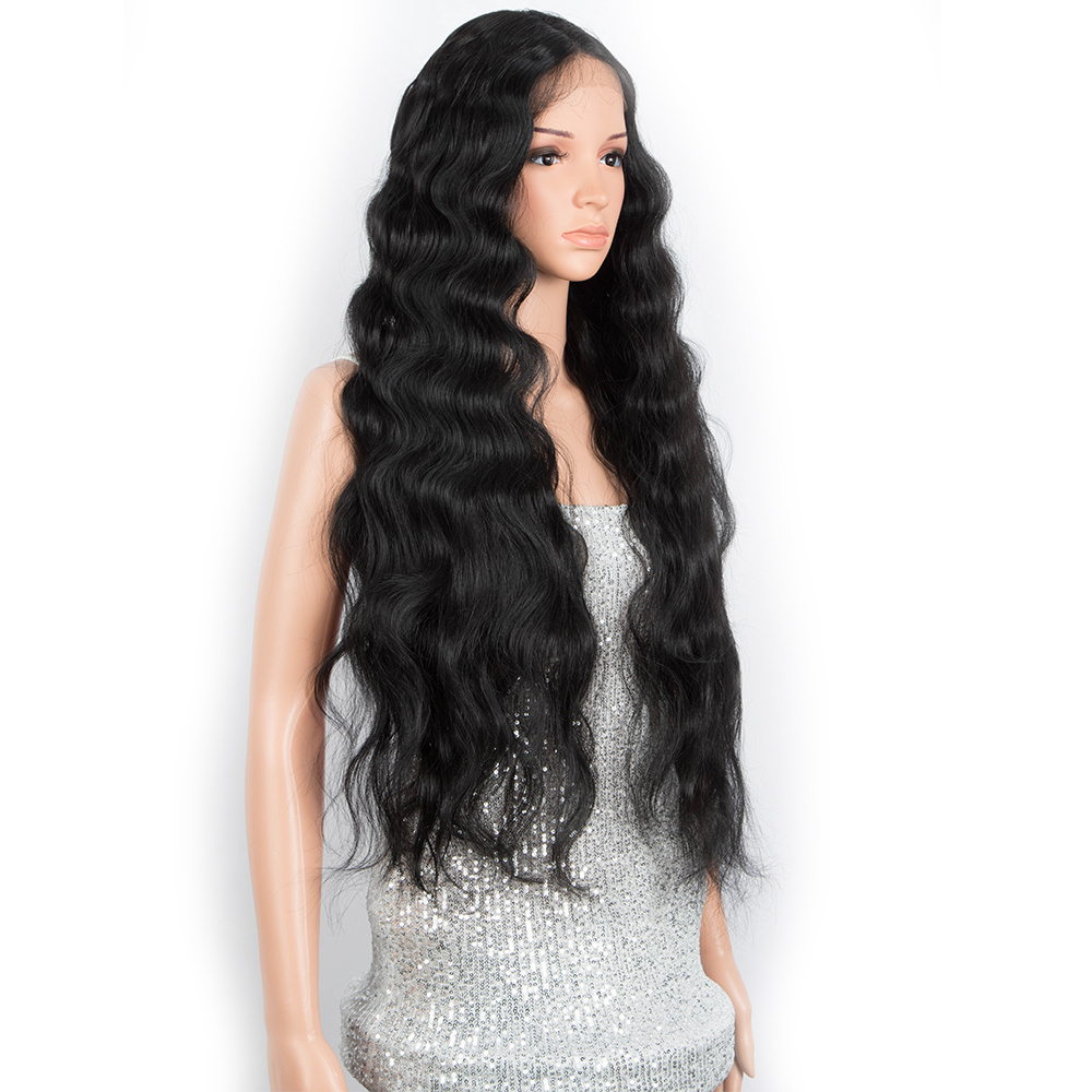 Cheap Transparent Swiss Lace Front Synthetic Wig For Black Women Heat Resistant Synthetic Hair Wigs ROMANCE Hair Extension