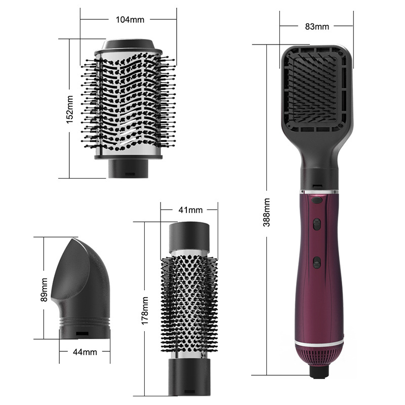 Multi Electric Hair Brush Styler One Step Hair Dryer Volumizer Blow Dryer Hair Brush Set 4 in 1 Hot Air Brush