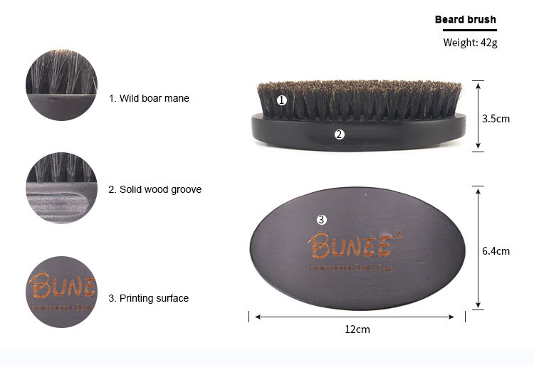 High quality New Style Hair Brush Bristle 360 Wave Brush  Men Beard Brush