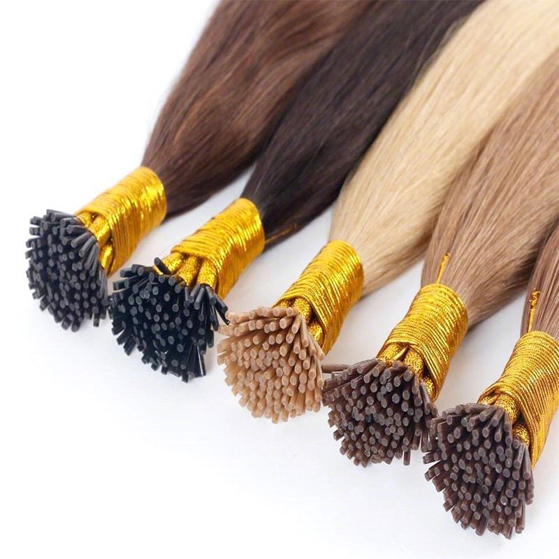 Wholesale Hair Supplier Raw Double Drawn Remy Keratin Hair Extension I Tip Micro Links Hair Extensions