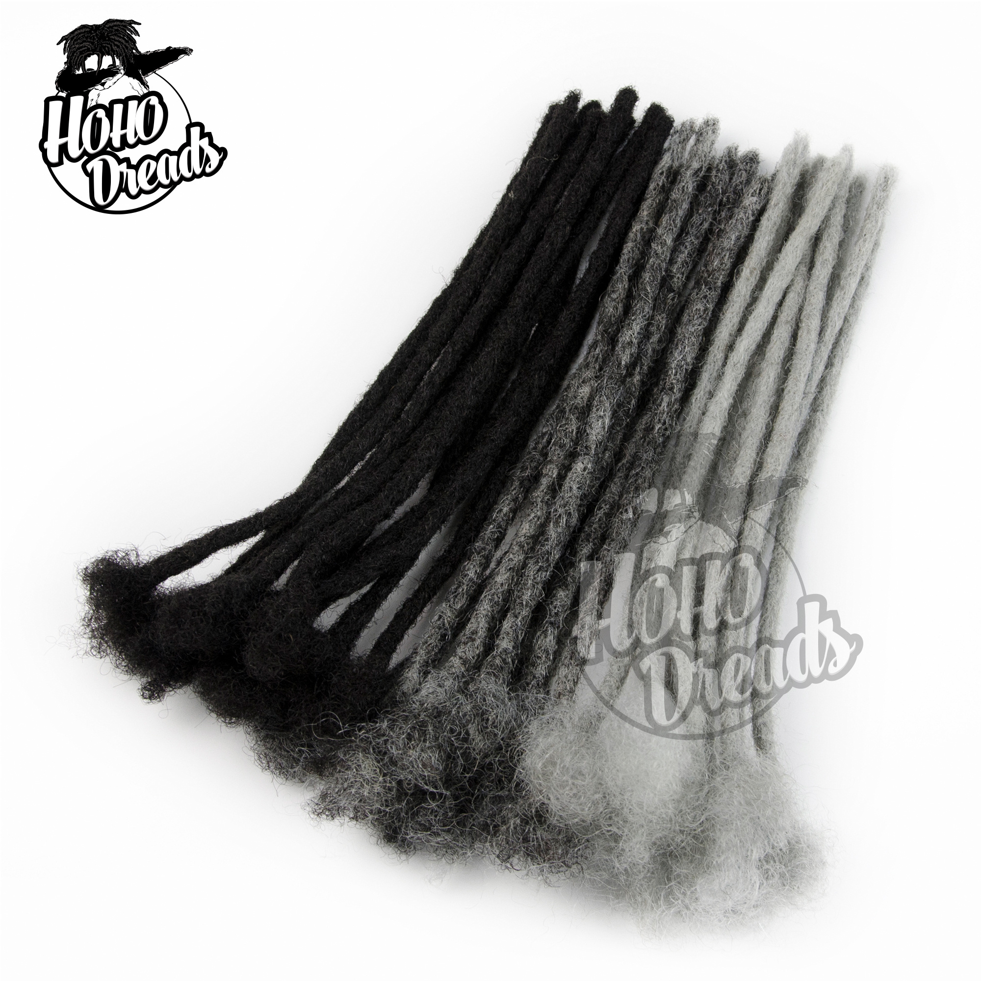 HOHO dread locks 100% handmade afro kinky curly natural micro braiding locs , virgin human hair crochet Dreadlocks extension