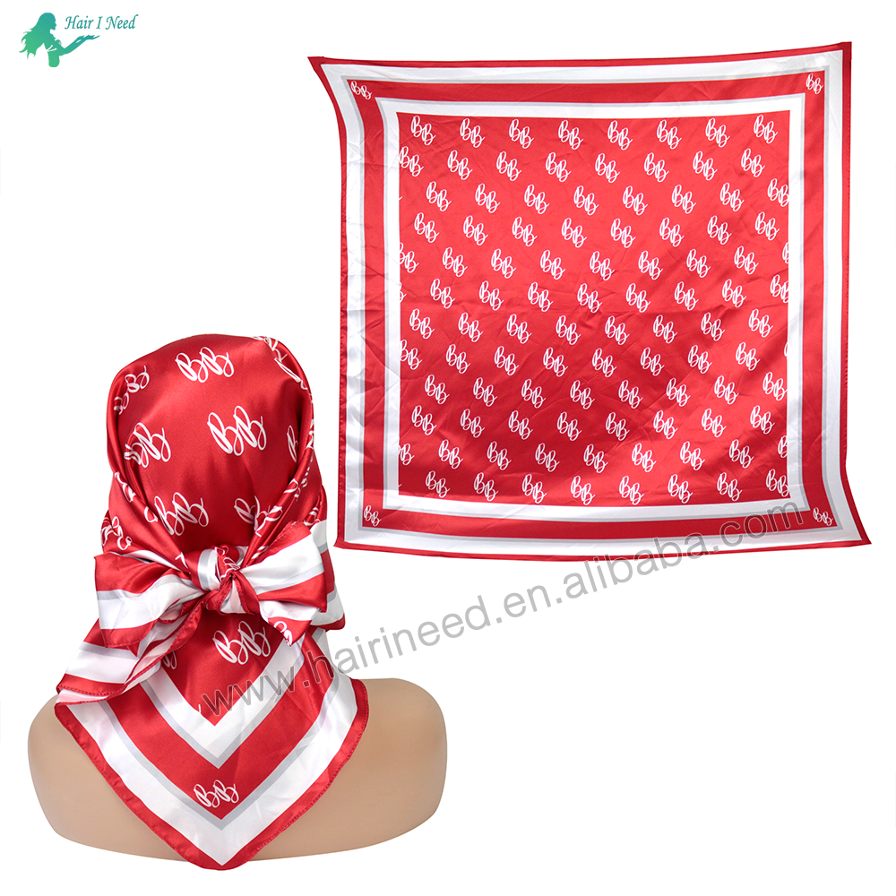 custom logo luxury scarf silk scarves in bulk scarf women hijab