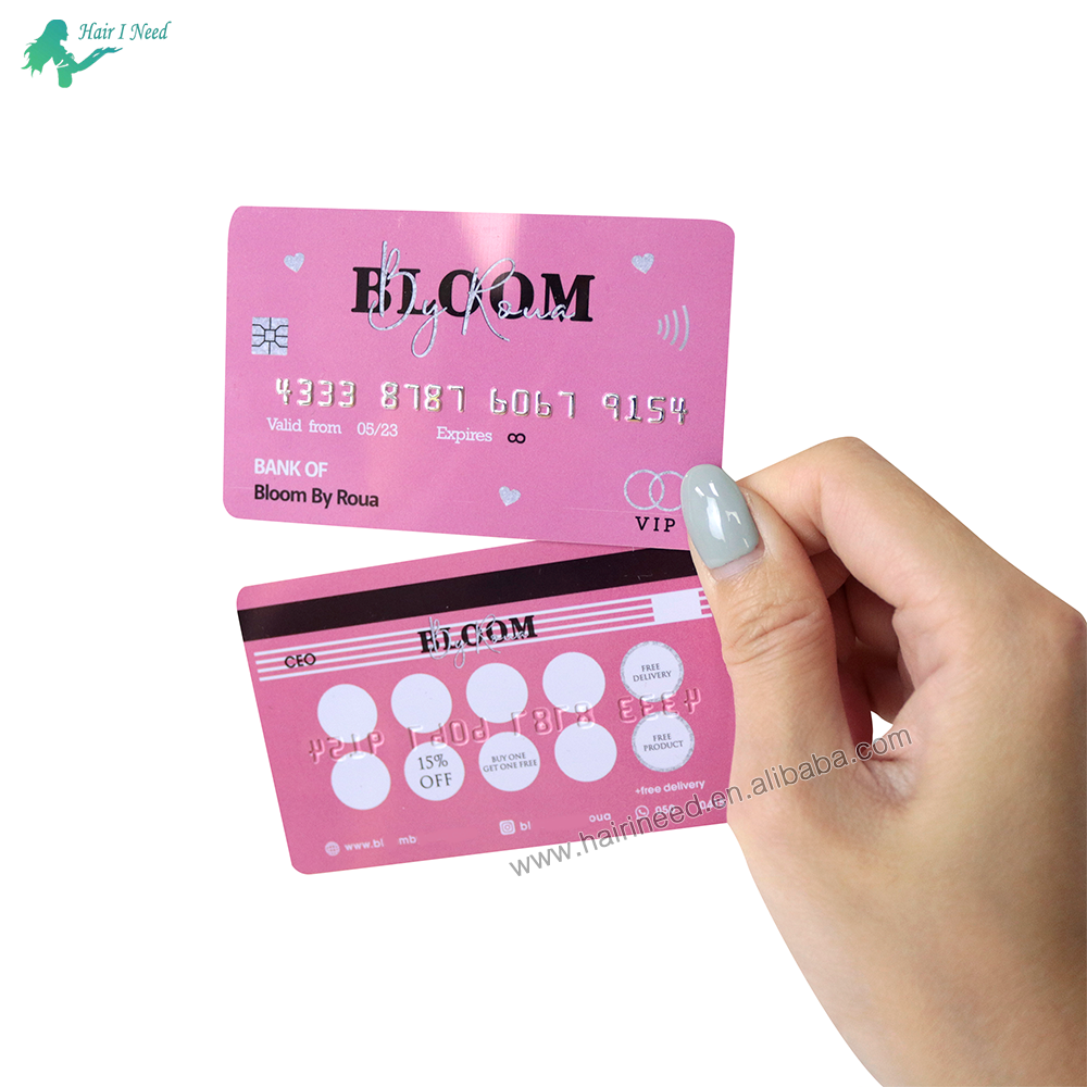 Custom Business Cards Printing Embossed Number Gift Loyalty Stamp Credit Card Style PVC Plastic Business Cards With Logo Luxury