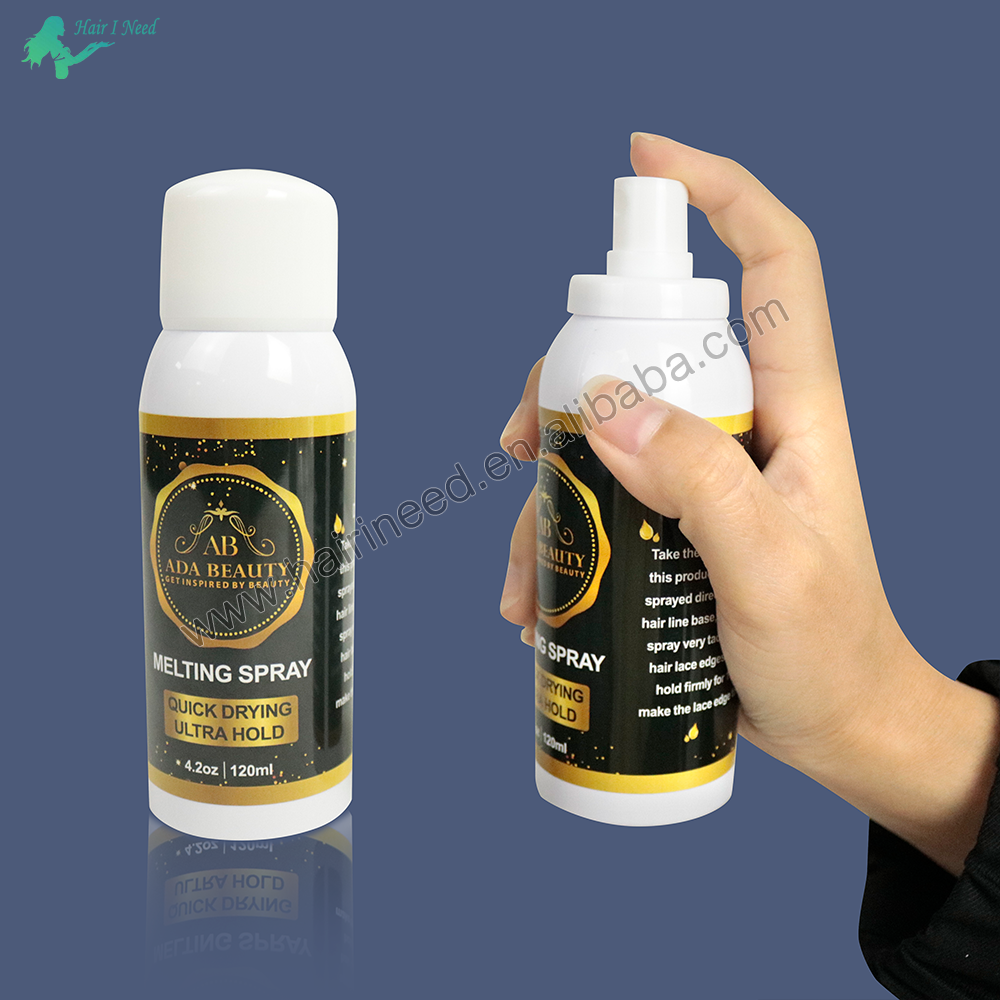 Custom Private label Strong Hold Quick Dry Hair Spray Invisible finishing holding Protects Edge Glueless Wig Lace Melting Spray