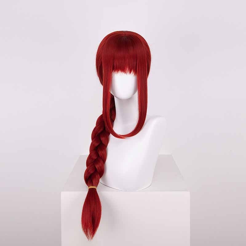 High quality chainsaw man Makima cosplay synthetic Anime wig  Long Pink Braided Synthetic Hair Halloween Pa