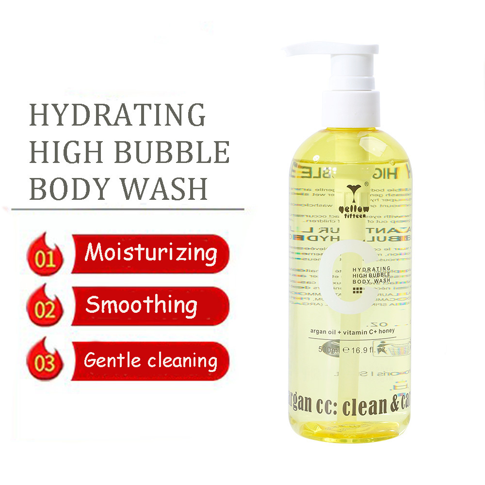 Private Label wholesale lightening liquid soap moisture clean whitening shower gel for men women