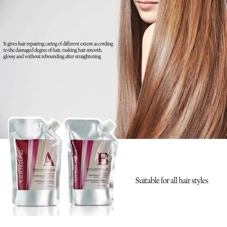 Salon use Japanese hair straightening cream ultrasonic cold hair relaxer permanent hair straight rebonding cream