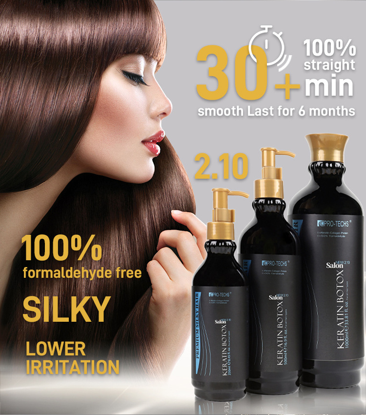 Professional Salon Private Label Hair Treatment Keratin Smoothing Permanent Straightening Treatment