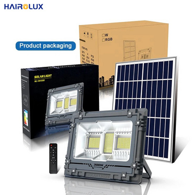 Hairolux LED RGB solar powered motion sensor led flood lights 60W 100W 200W 300W 500W outdoor light