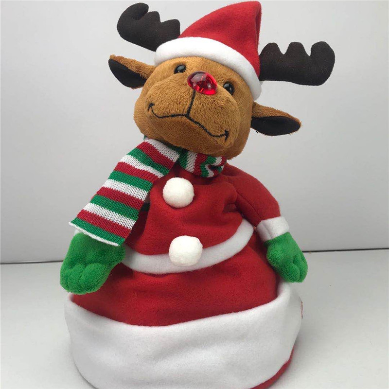 Christmas Series Christmas Hats Can Singing Dancing Funny Hats Electric Stuffed Plush Toys