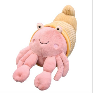 Hermit Crab Dolls Cute Cartoon Little Crab Lovely Stuffed Plush Toys Creative Dolls  soft Conch Plush Pillow Grab doll