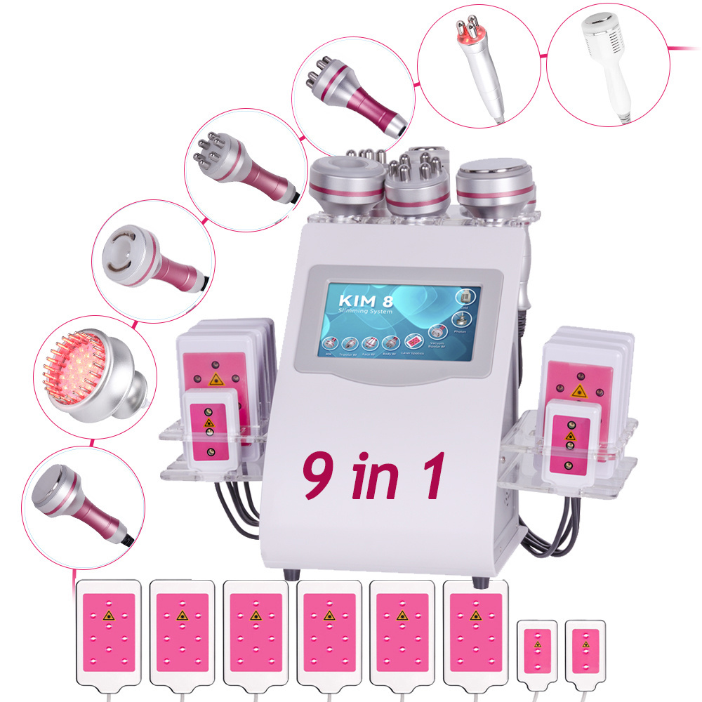 liposuction portable Kim 8 radiofrequency rf 40k cavitation 9 in 1 slimming machine