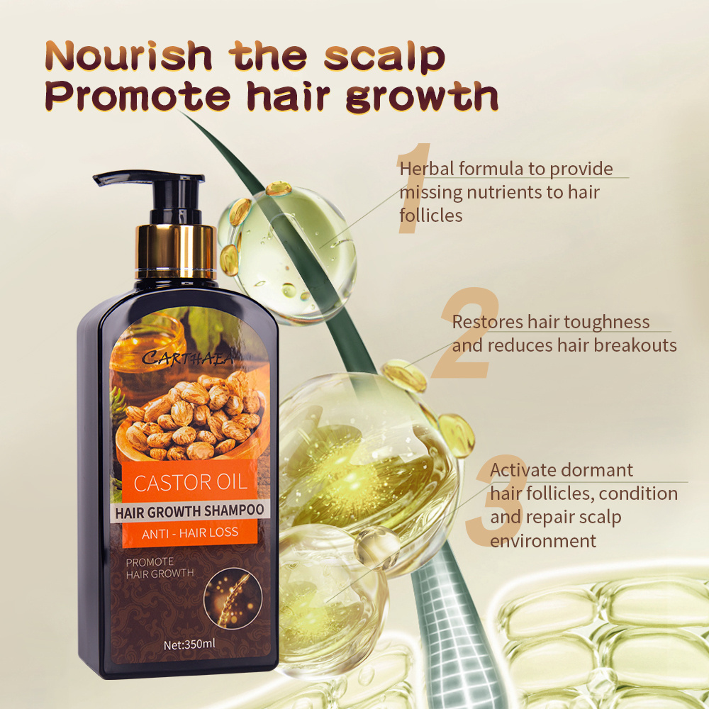 wholesale private label castor oil hair shampoo products hair growth products for men