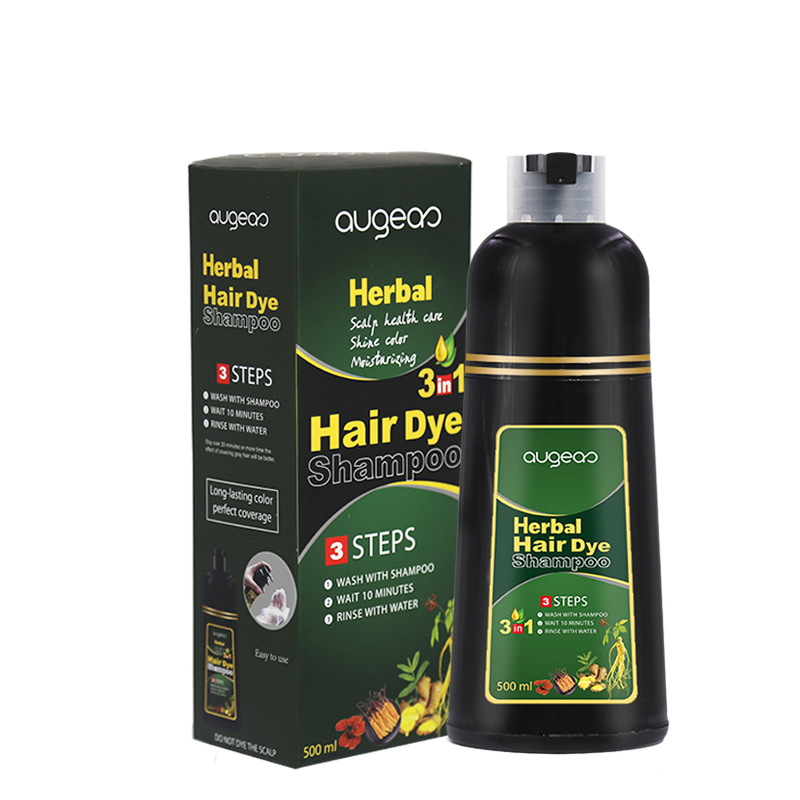 Famous China supplier shine colour and  scalp care OEM herbal permanent brown hair dye shampoo