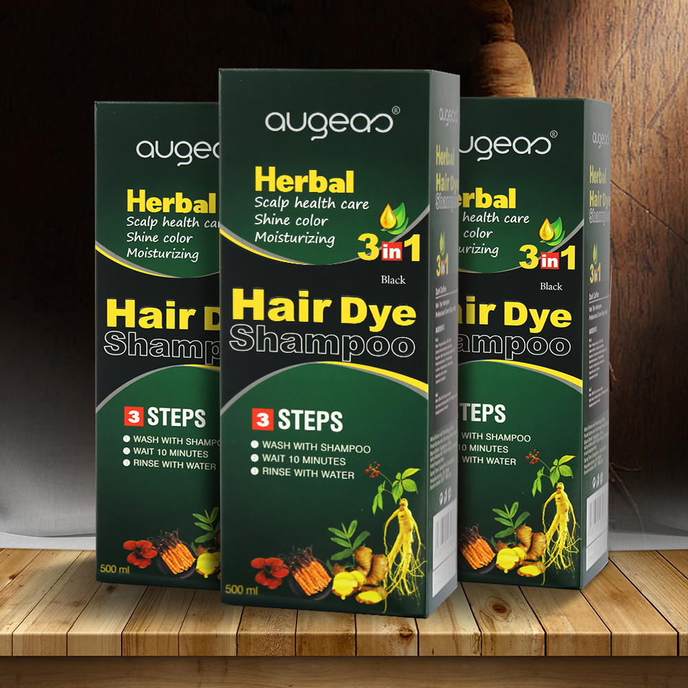 Famous China supplier shine colour and  scalp care OEM herbal permanent brown hair dye shampoo