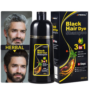 private label magic herbal hair color shampoo for men