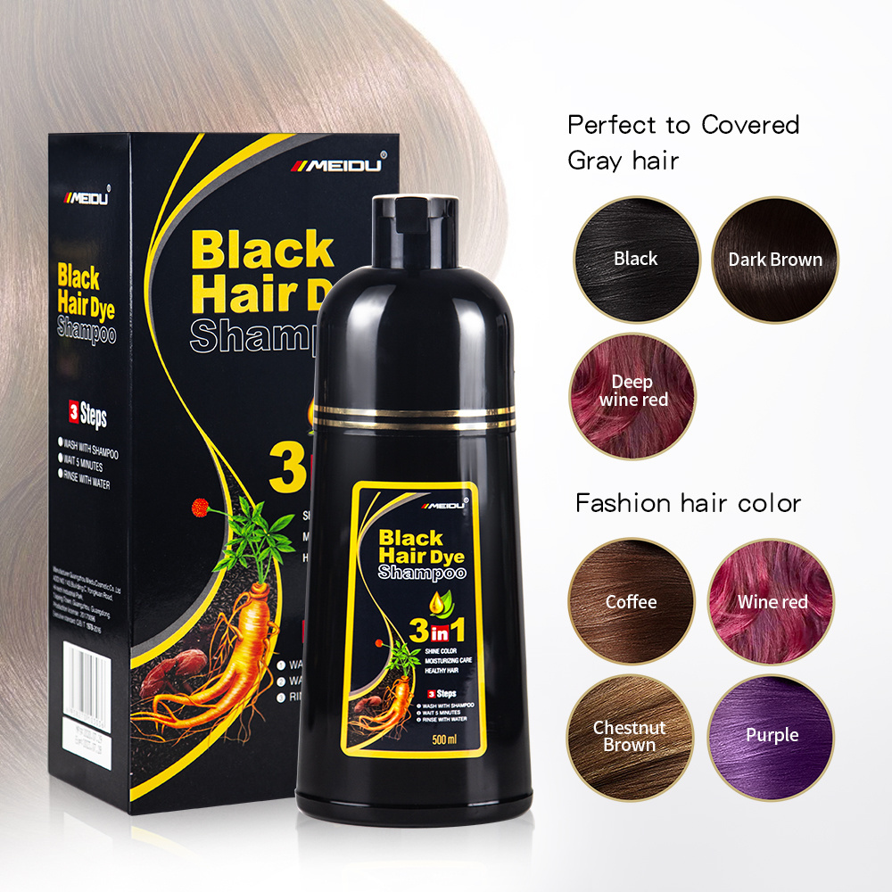 private label magic herbal hair color shampoo for men