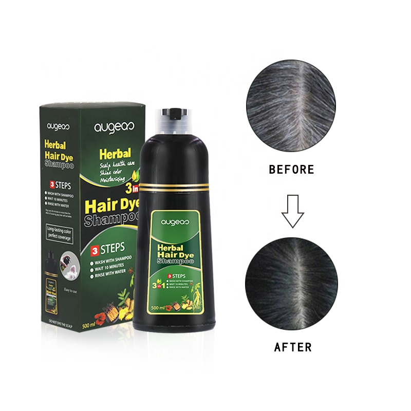 Famous China supplier shine colour and  scalp care OEM herbal permanent brown hair dye shampoo