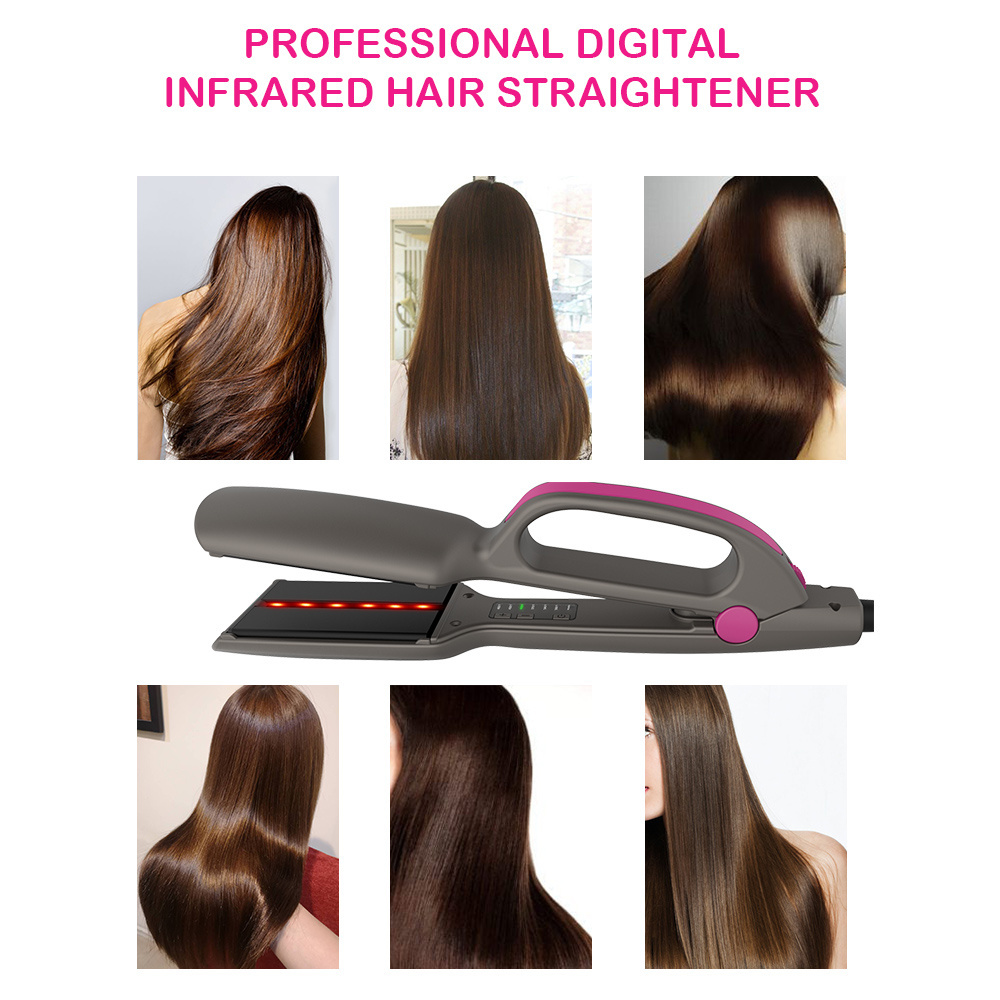 Newest PTC Wide Plate 480F 250C Degrees Keratin Treatment Fast Heat Pro Nano Titanium Professional Hair Straightener