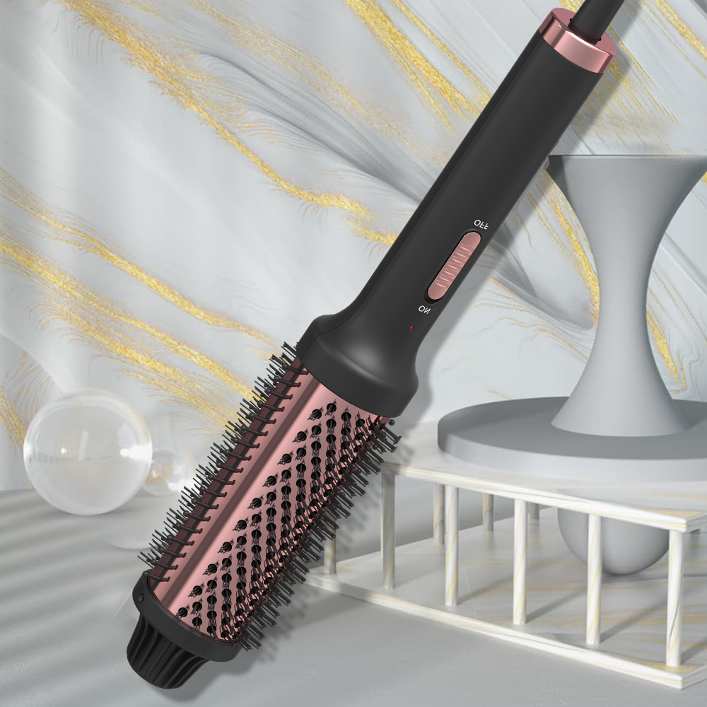 SMET Curling Iron Brush Ceramic Heated Tourmaline Ionic Hair Curler Hair Curling Comb Dual Voltage Traveling Custom Hair Iron