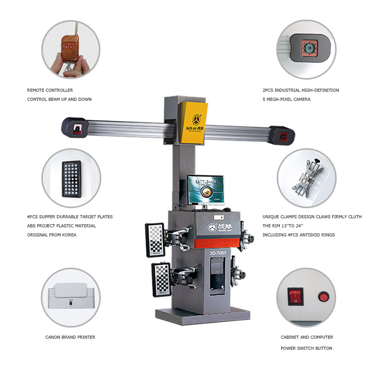 cheap 3D four wheel tracking alignment launch for auto shop equipment