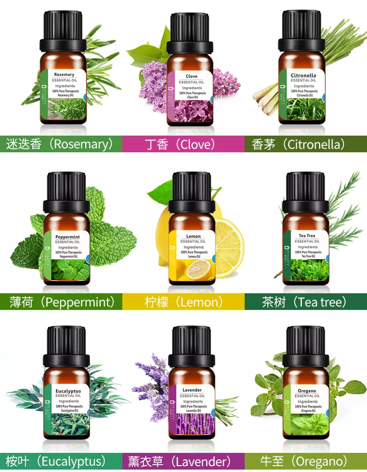 Aromatherapy Top Grade  Essential Oil Set 4/6/8/10 pack 10ml Bottles Lavender Peppermint Eucalyptus Clove Cedar Orange Oil