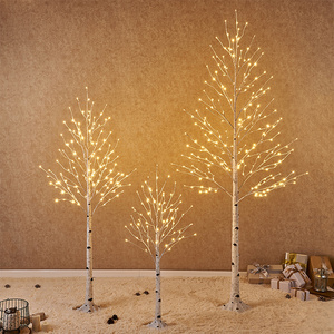 Pre lit LED lighted Artificial Twig Birch Branch tree 120cm 48 lights Christmas Tree Decoration