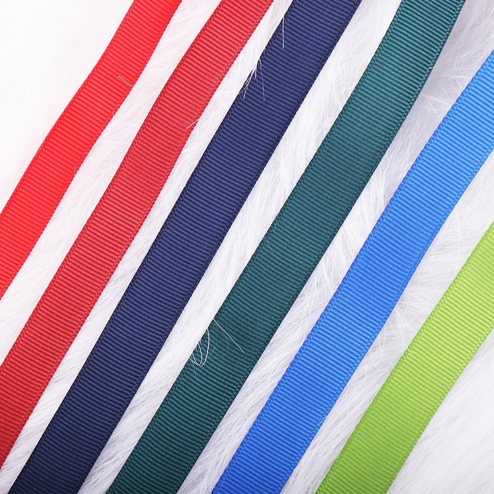 wholesale  6mm wired ribbon wholesale grosgrain satin suppliers paper bag ribbon Custom logo ribbon