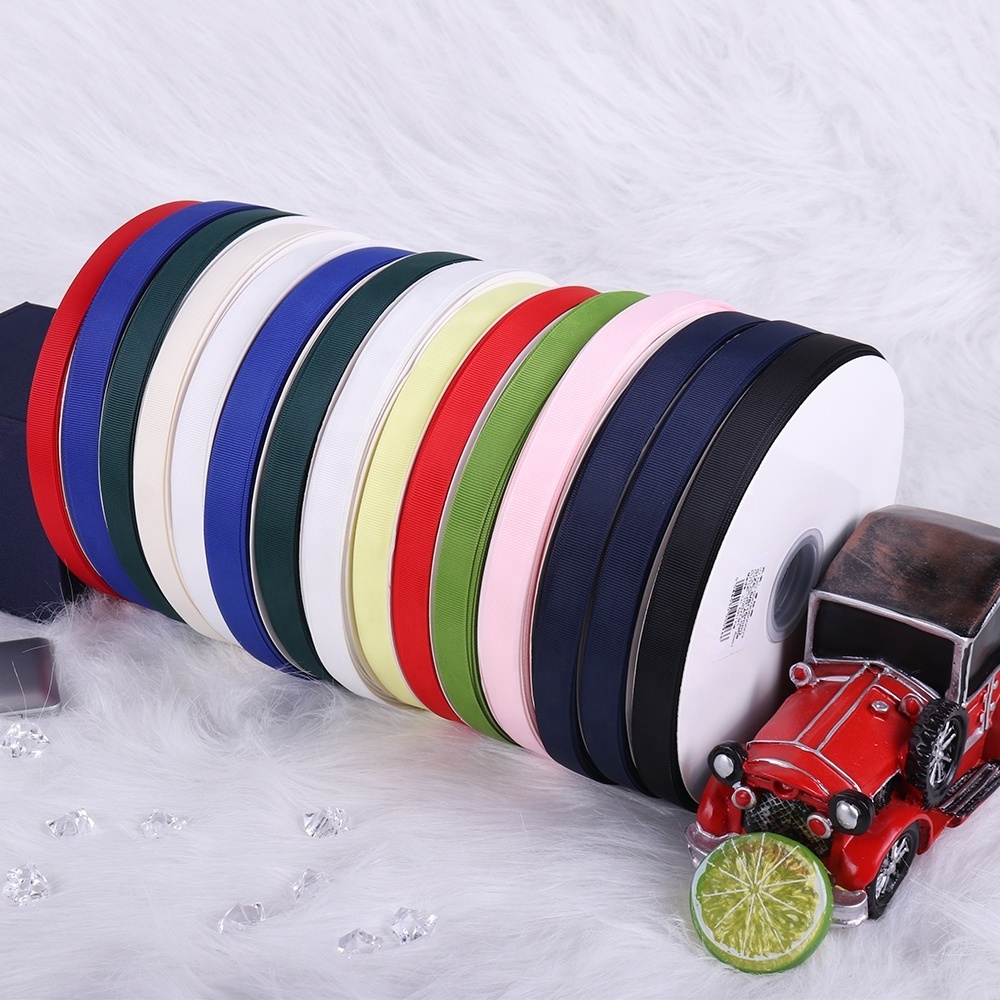 wholesale  6mm wired ribbon wholesale grosgrain satin suppliers paper bag ribbon Custom logo ribbon