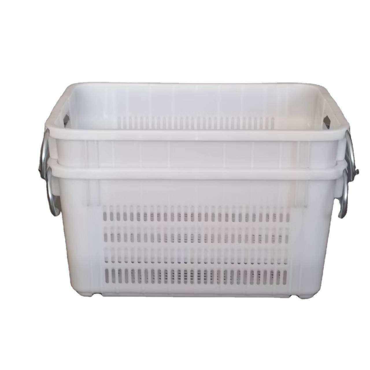 Promotional Specials Fruit And Vegetable Plastic Crate With Metal Handles