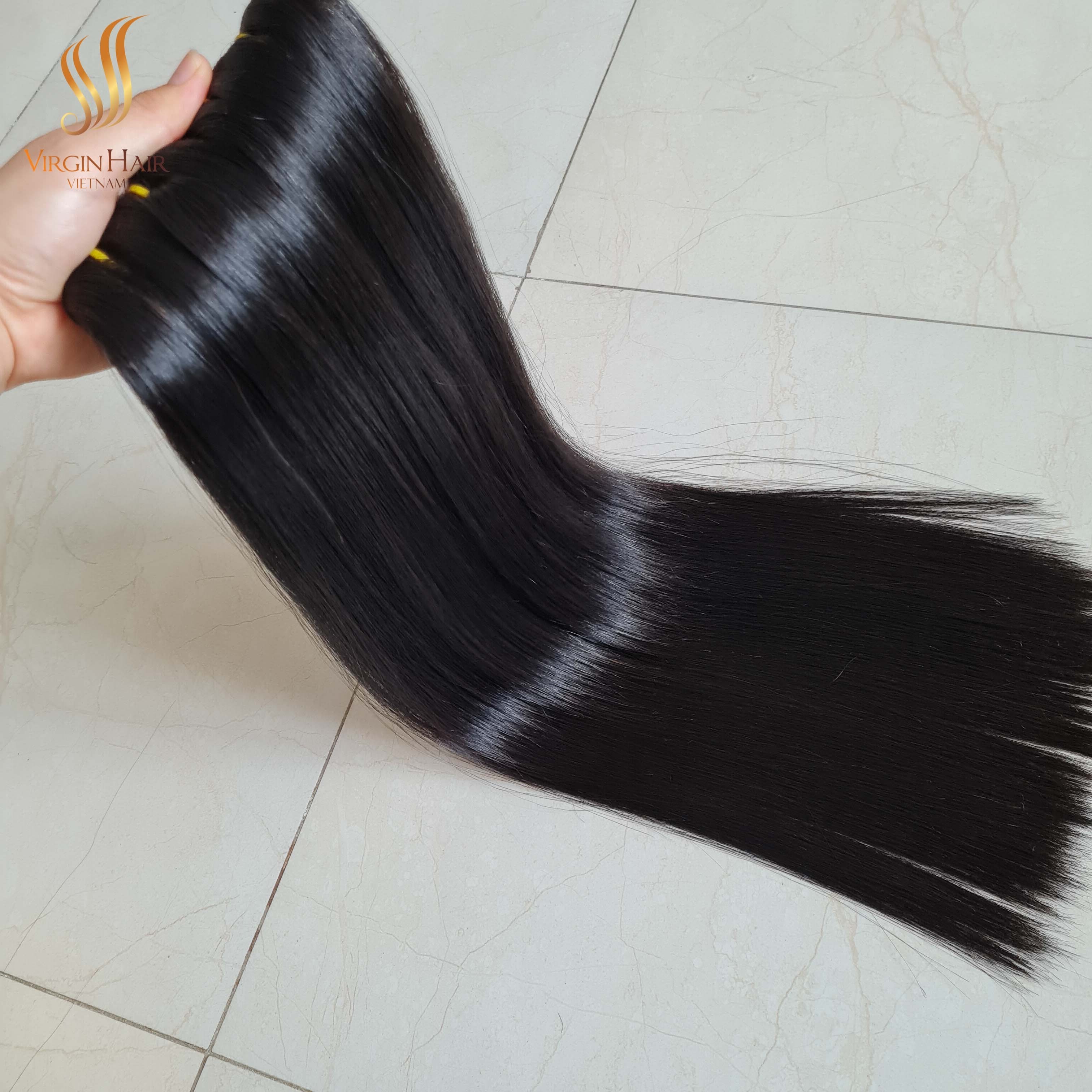 Wholesale Bone Straight Human Hair Super Double Drawn 100% Raw Virgin Unprocessed Hair Vietnamese Raw Hai