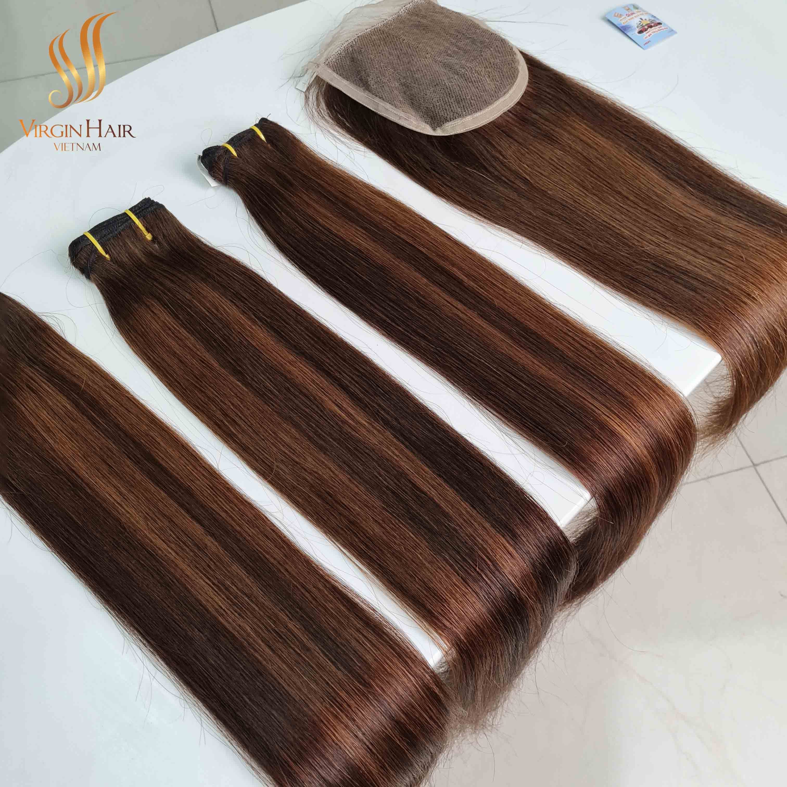 Wholesale Bone Straight Human Hair Super Double Drawn 100% Raw Virgin Unprocessed Hair Vietnamese Raw Hai