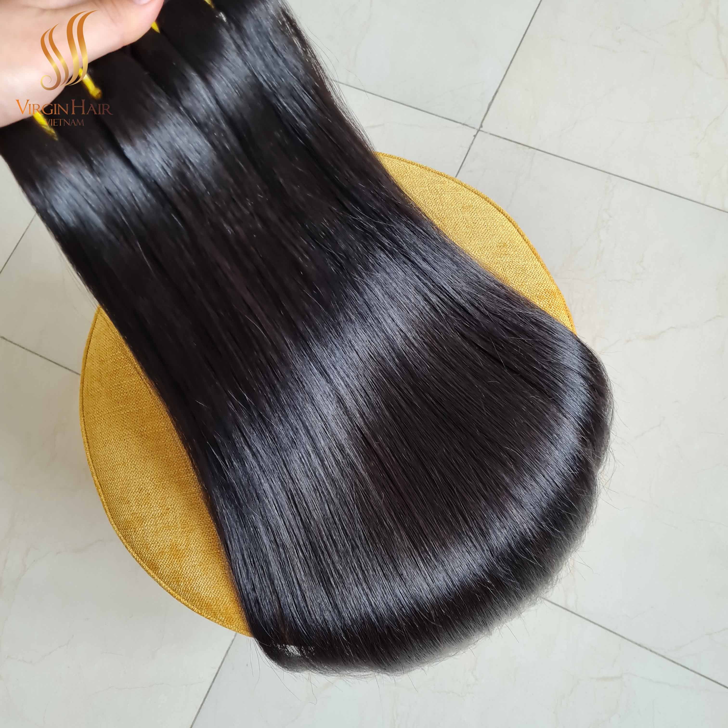 Wholesale Bone Straight Human Hair Super Double Drawn 100% Raw Virgin Unprocessed Hair Vietnamese Raw Hai