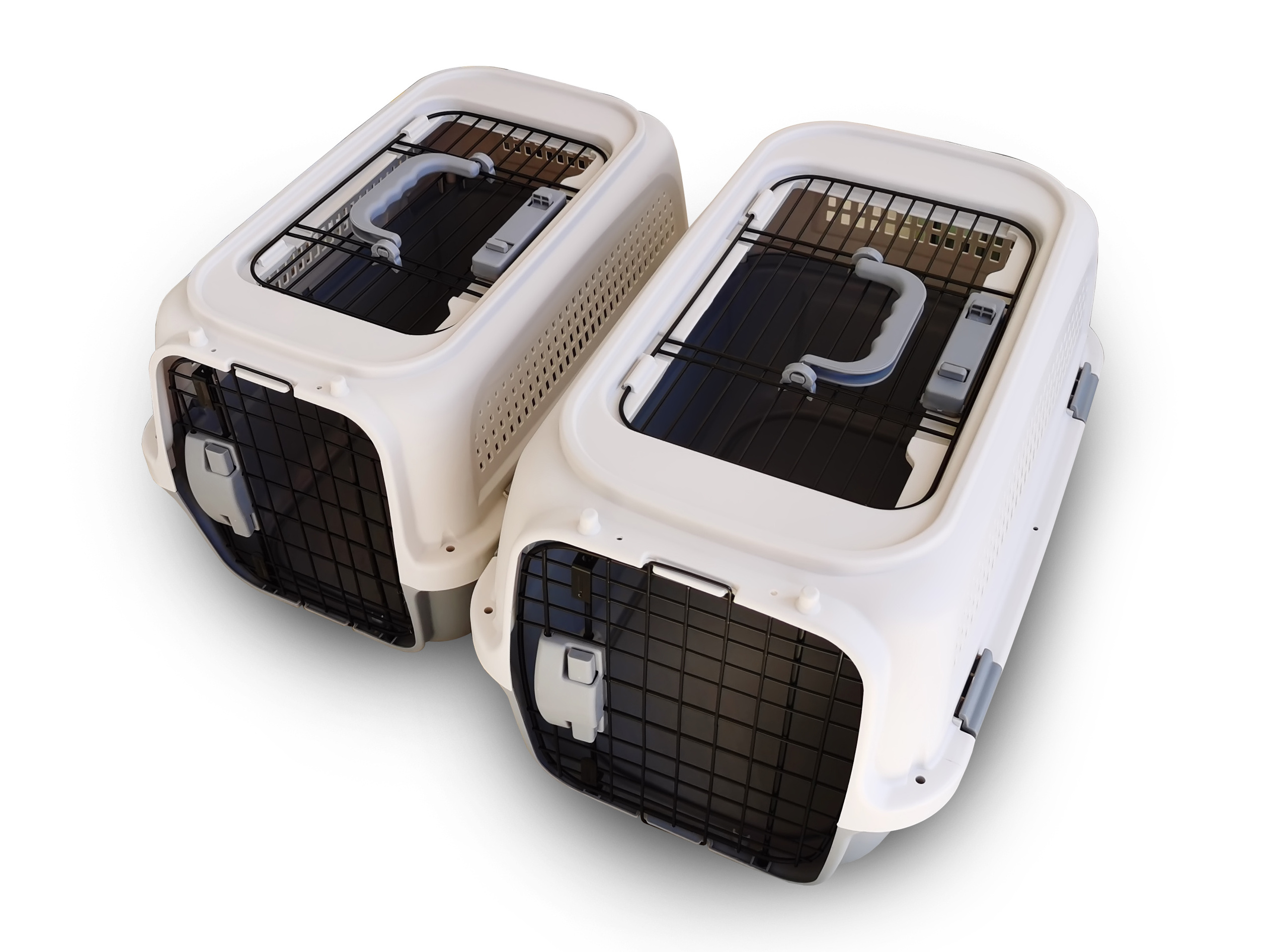 Wholesale Durable Plastic Portable Outdoor Two-Door Top-Load Big Large Pet Travel Carrier