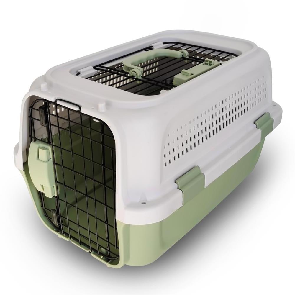 Wholesale Durable Plastic Portable Outdoor Two-Door Top-Load Big Large Pet Travel Carrier