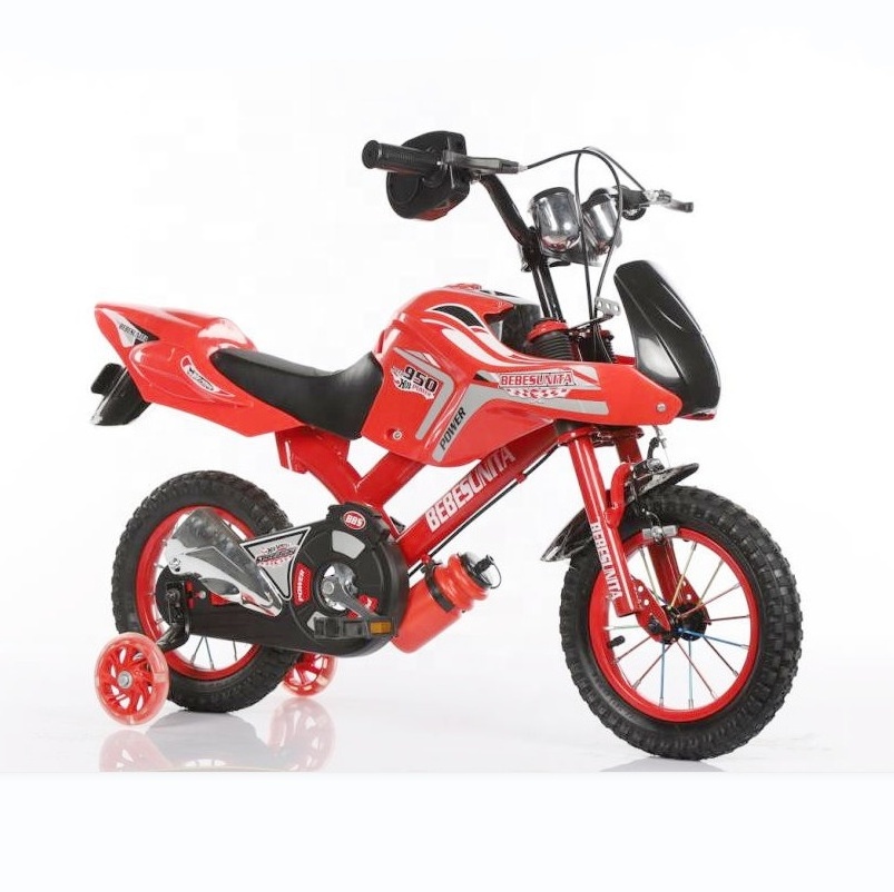 New motor style kids 12 14 16 inch bike music /children suspension bicycle with training wheel /kids cycle