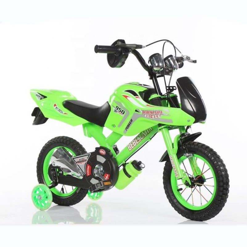 New motor style kids 12 14 16 inch bike music /children suspension bicycle with training wheel /kids cycle