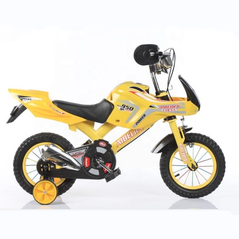 New motor style kids 12 14 16 inch bike music /children suspension bicycle with training wheel /kids cycle