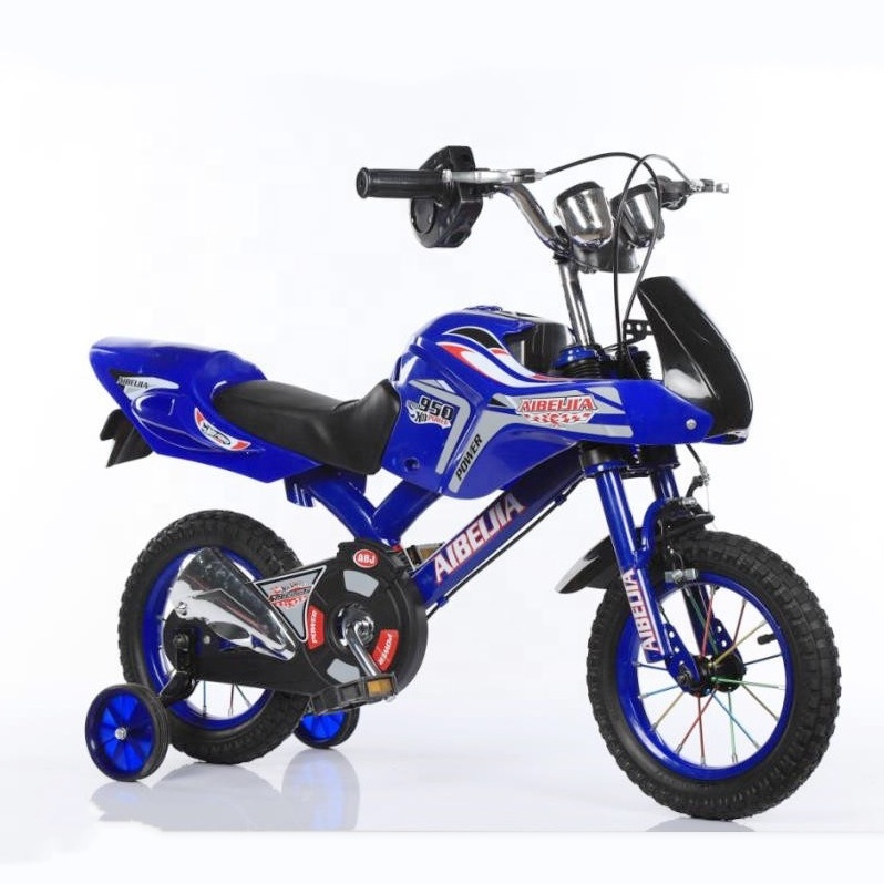 New motor style kids 12 14 16 inch bike music /children suspension bicycle with training wheel /kids cycle