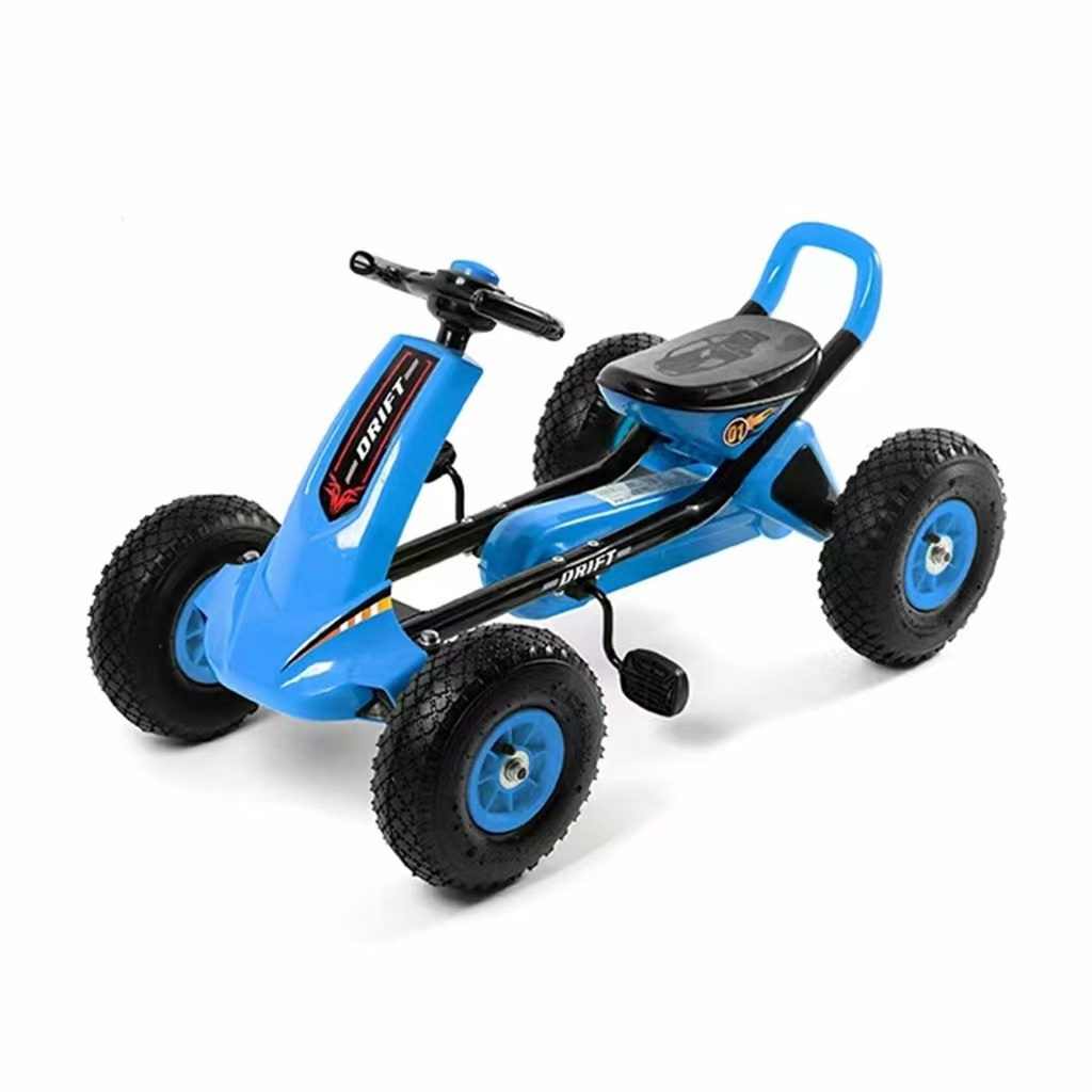 2024 Children racing toy solid and pneumatic tire kids steering wheel bike four wheels pedal go kart