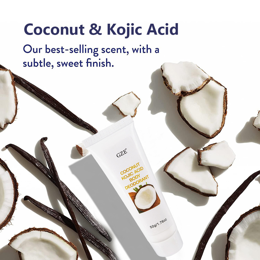 GZE Coconut Kojic Acid Deodorant Body Lotion Natural Deodorant For Underarms Private Parts