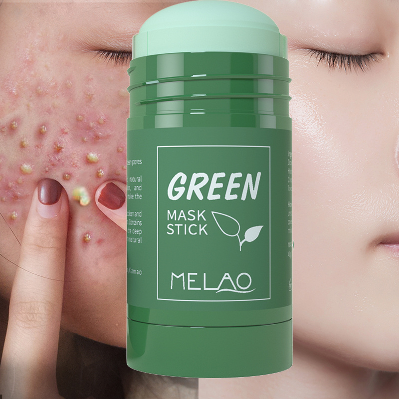 MELAO Hot Sale Deep Clean Pores Clay Mask Stick Skin Green Tea Face Care Women Facial  Masks Stick For All skin Types