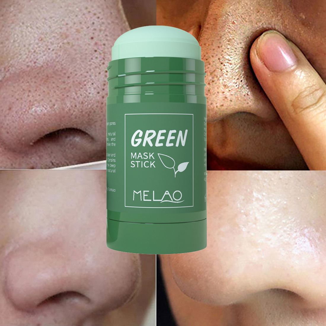 MELAO Hot Sale Deep Clean Pores Clay Mask Stick Skin Green Tea Face Care Women Facial  Masks Stick For All skin Types