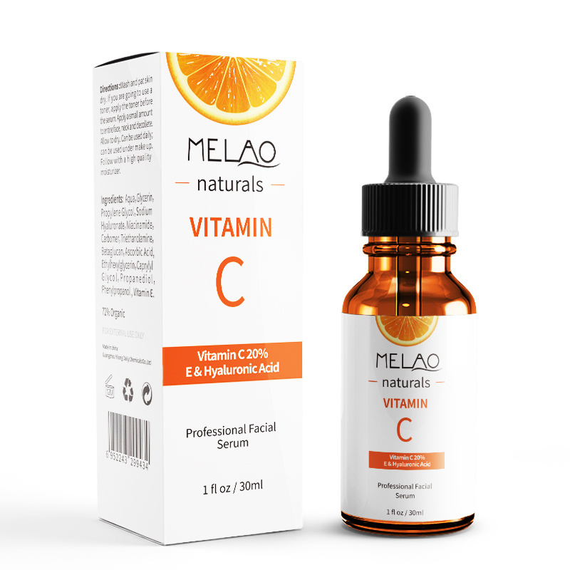 Private Label Vitamin C Serum Facial Care Product for Skin and Face OEM Brightening Whitening hyaluronic Bulk