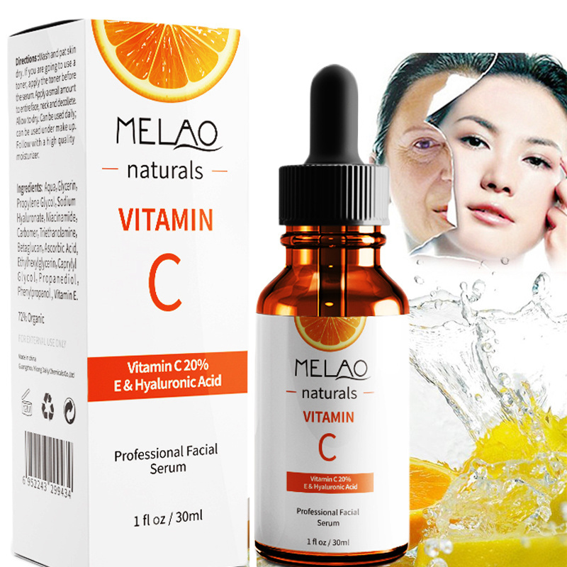 Private Label Vitamin C Serum Facial Care Product for Skin and Face OEM Brightening Whitening hyaluronic Bulk