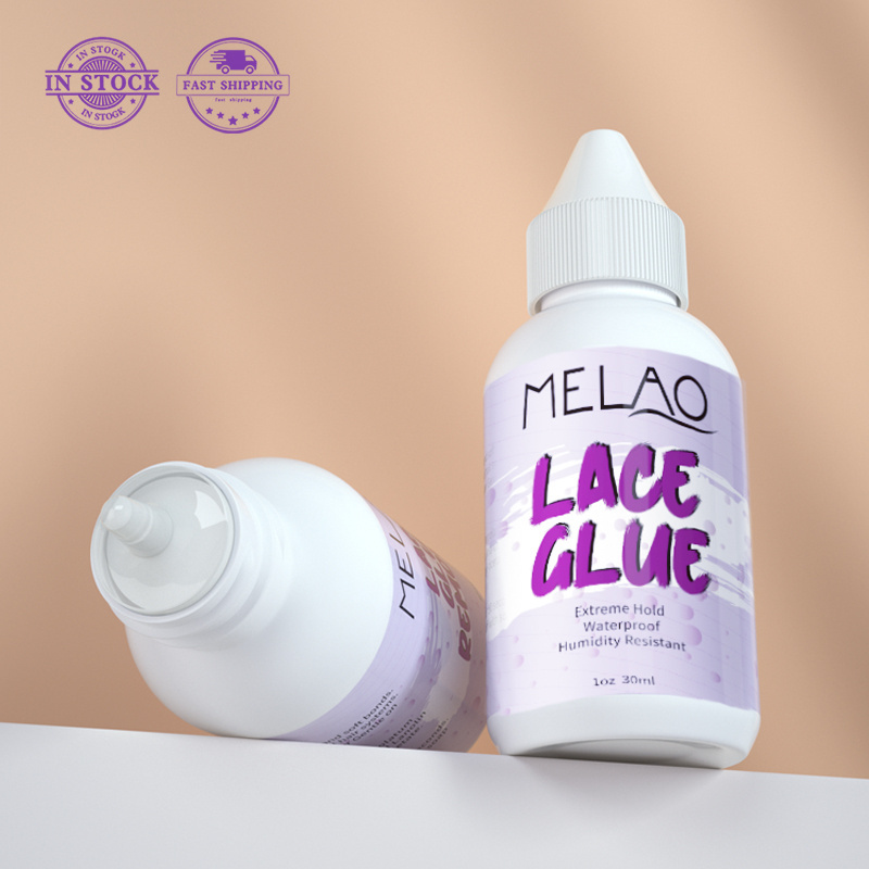 MELAO Custom Extreme hold Waterproof Clear Lace Hair Wig Glue And Remover Adhesive Water Resistant  Melting Spray lace glue Set